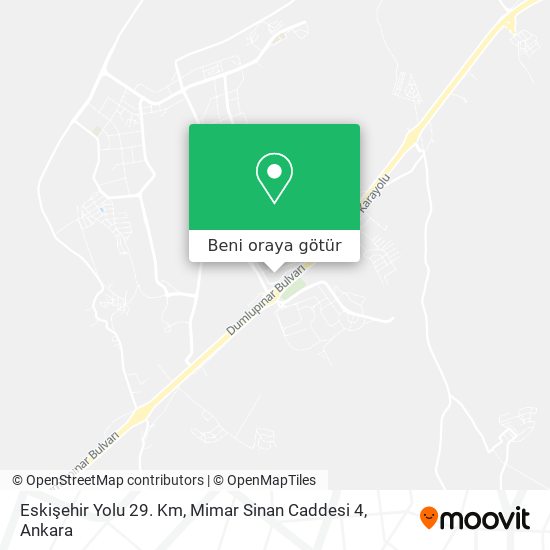 Eskişehir Yolu 29. Km, Mimar Sinan Caddesi 4 harita