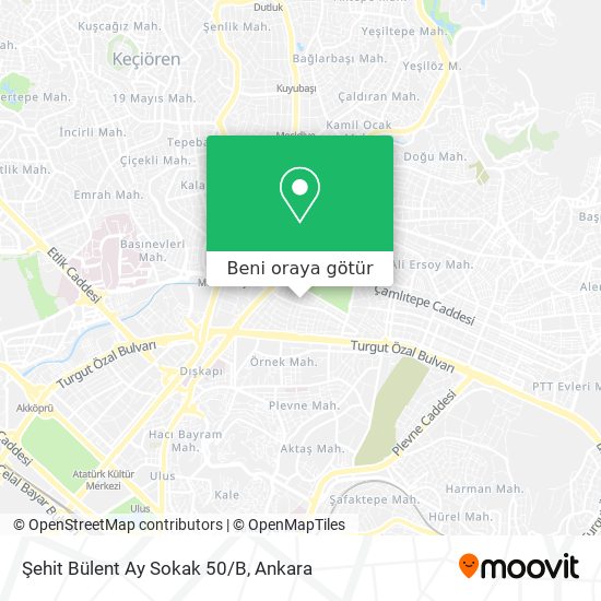 Şehit Bülent Ay Sokak 50/B harita