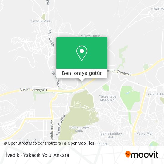 İvedik - Yakacık Yolu harita