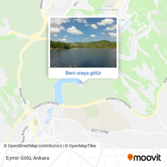 Eymir Gölü harita