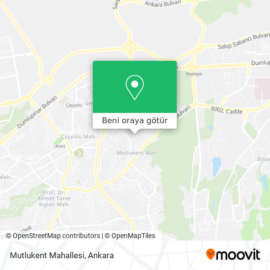 Mutlukent Mahallesi harita