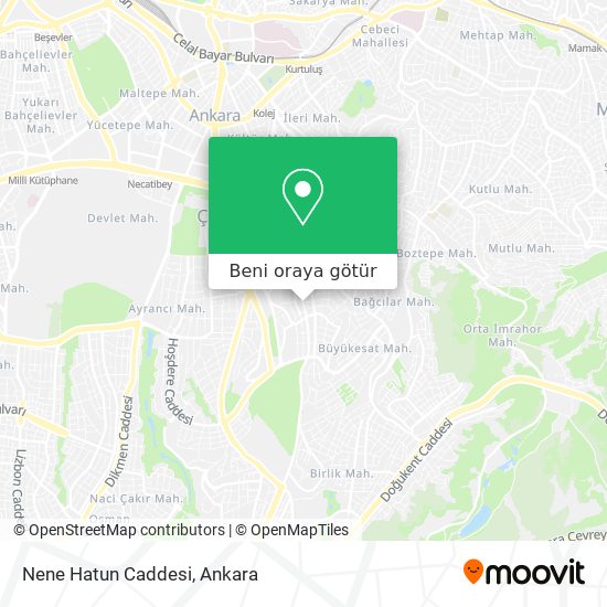 Nene Hatun Caddesi harita