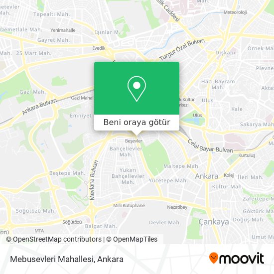 Mebusevleri Mahallesi harita