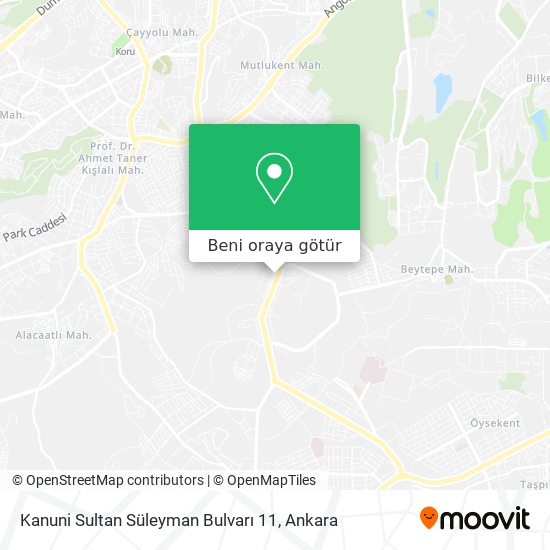 Kanuni Sultan Süleyman Bulvarı 11 harita