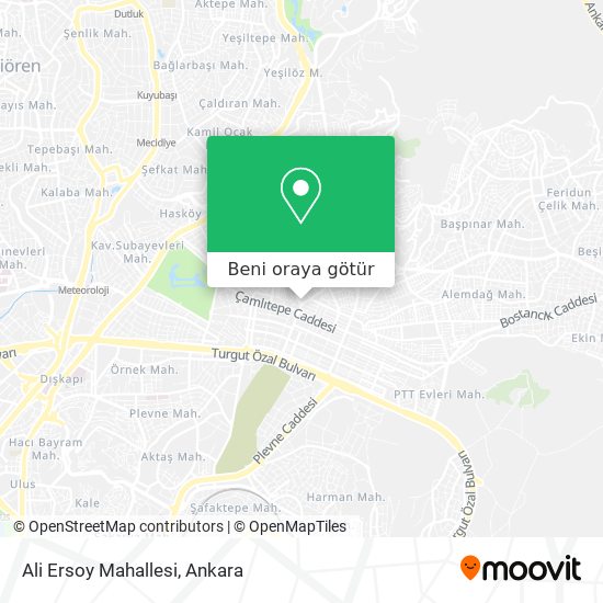 Ali Ersoy Mahallesi harita
