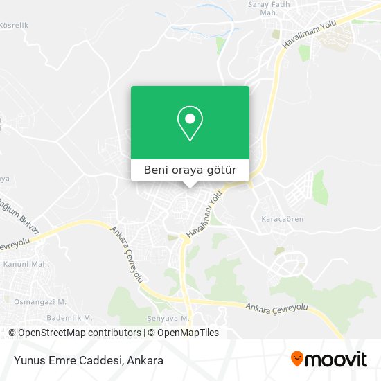 Yunus Emre Caddesi harita