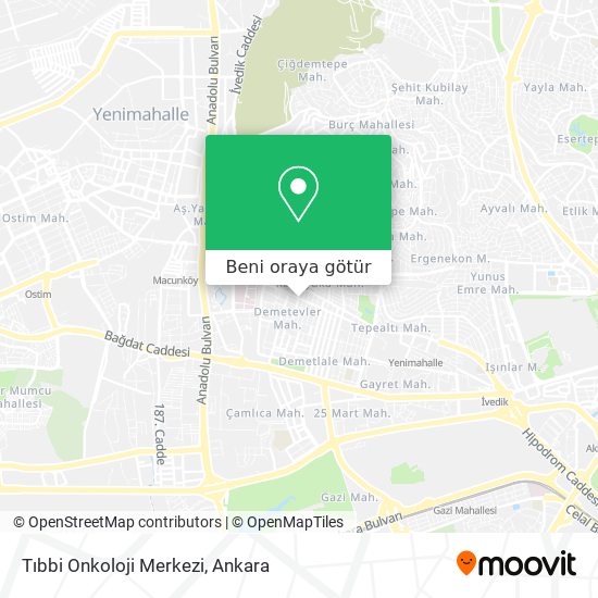 Tıbbi Onkoloji Merkezi harita