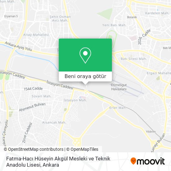 Fatma-Hacı Hüseyin Akgül Mesleki ve Teknik Anadolu Lisesi harita