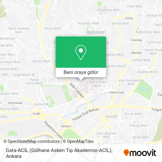 Gata-ACİL (Gülhane Askeri Tıp Akademisi-ACİL) harita