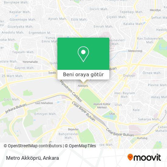 Metro Akköprü harita