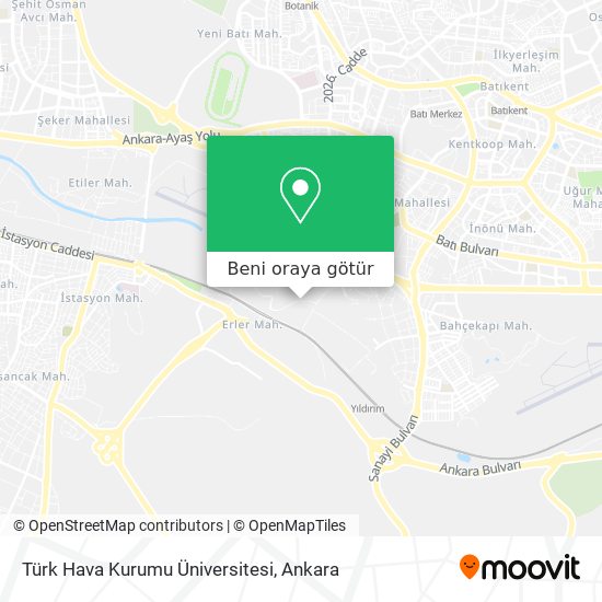 Türk Hava Kurumu Üniversitesi harita