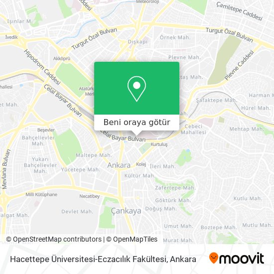 Hacettepe Üniversitesi-Eczacılık Fakültesi harita