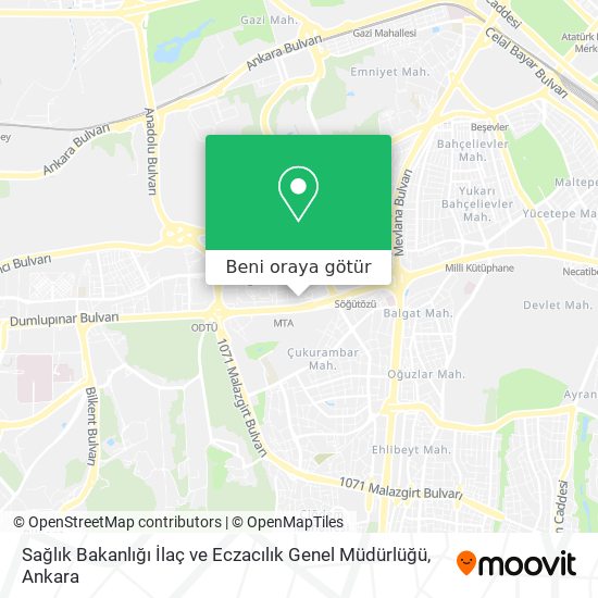 Sağlık Bakanlığı İlaç ve Eczacılık Genel Müdürlüğü harita