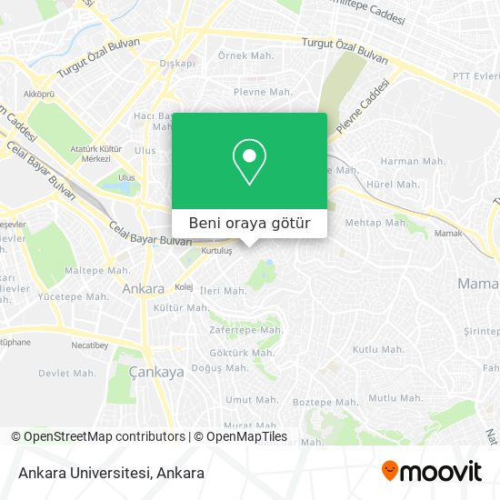 Ankara Universitesi harita