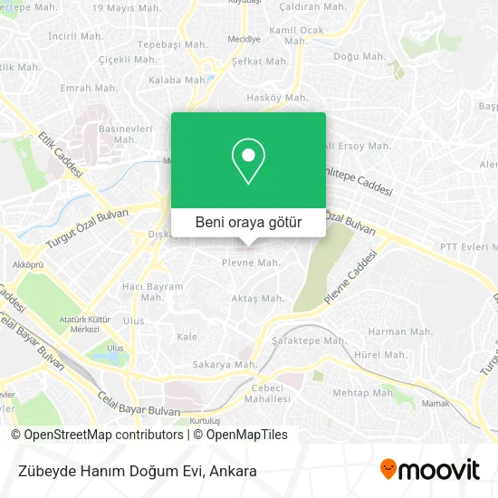 Zübeyde Hanım Doğum Evi harita