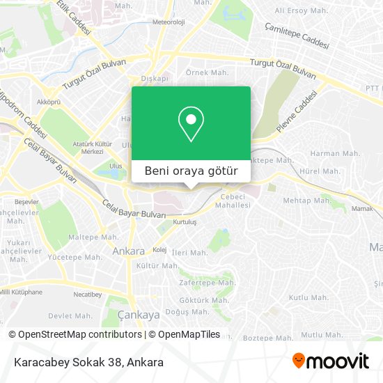 Karacabey Sokak 38 harita