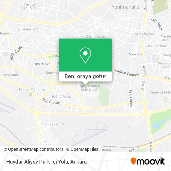 Haydar Aliyev Park İçi Yolu harita