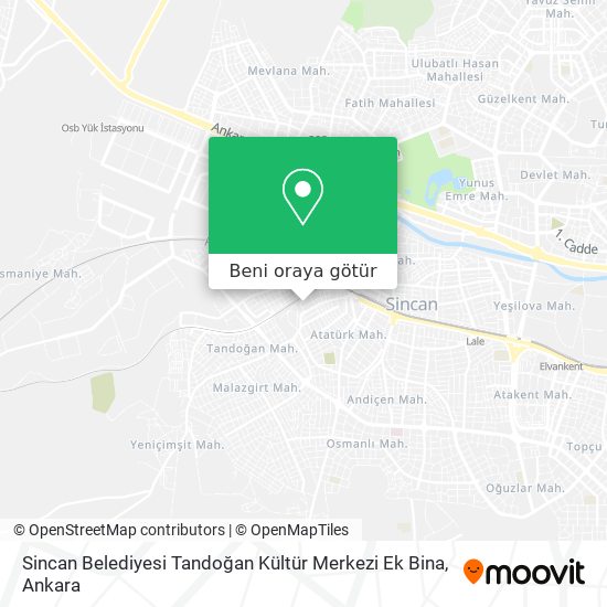Sincan Belediyesi Tandoğan Kültür Merkezi Ek Bina harita
