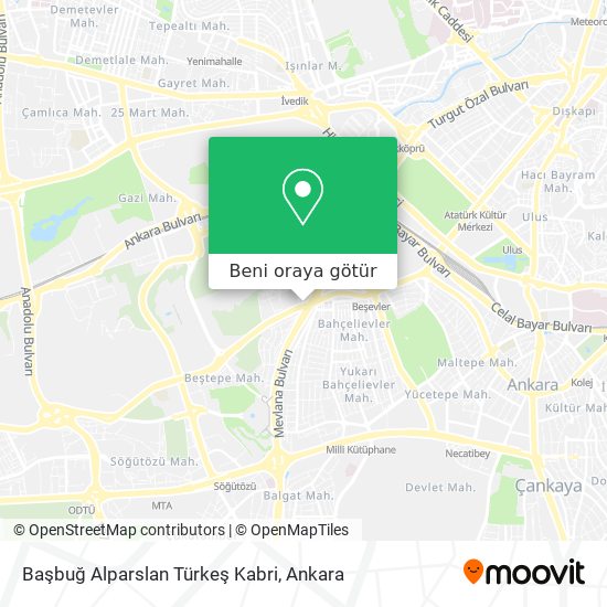 Başbuğ Alparslan Türkeş Kabri harita