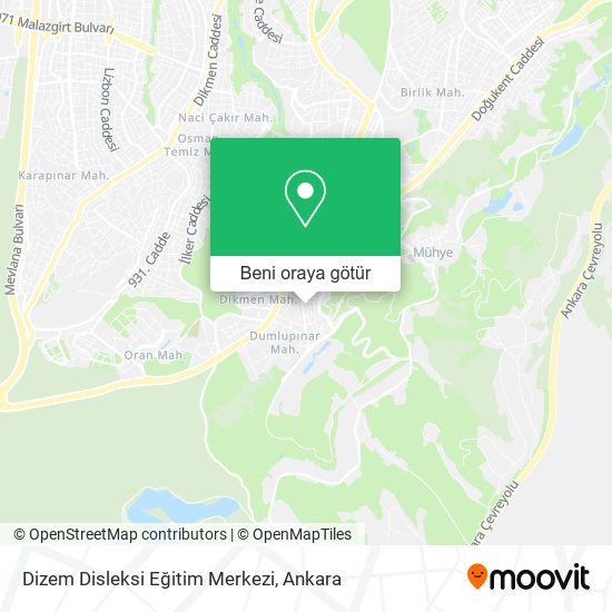 Dizem Disleksi Eğitim Merkezi harita