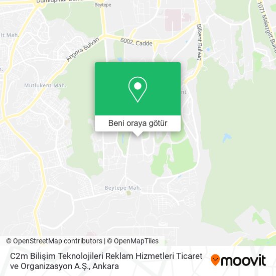 C2m Bilişim Teknolojileri Reklam Hizmetleri Ticaret ve Organizasyon A.Ş. harita