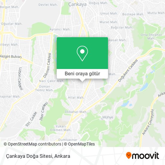 Çankaya Doğa Sitesi harita