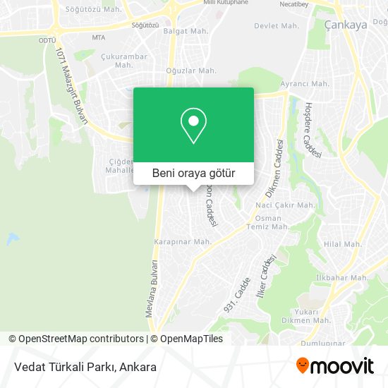 Vedat Türkali Parkı harita