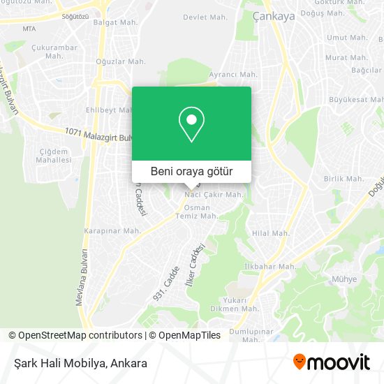 Şark Hali Mobilya harita