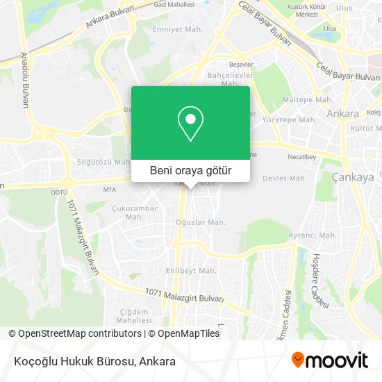 Koçoğlu Hukuk Bürosu harita