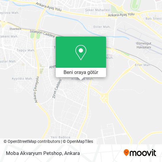 Moba Akvaryum Petshop harita