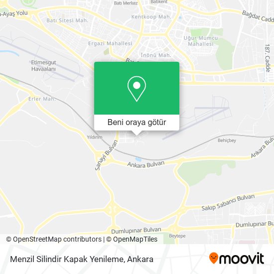 Menzil Silindir Kapak Yenileme harita