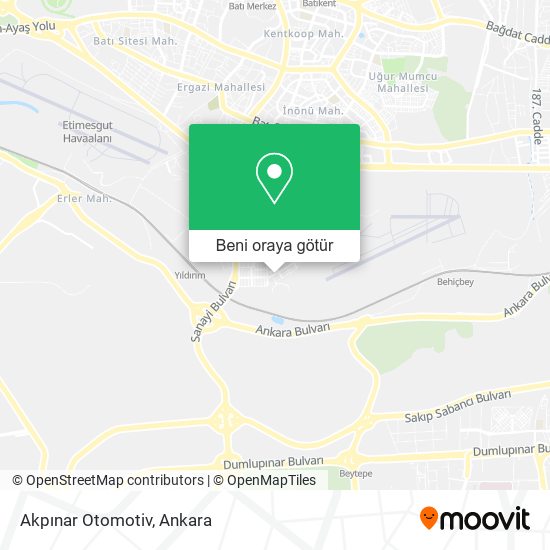 Akpınar Otomotiv harita