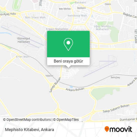 Mephisto Kitabevi harita