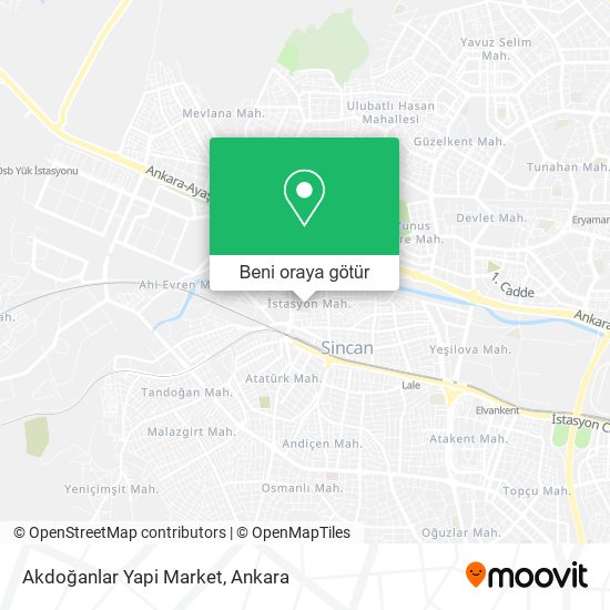 Akdoğanlar Yapi Market harita