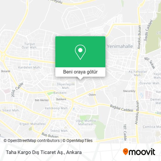 Taha Kargo Dış Ticaret Aş. harita