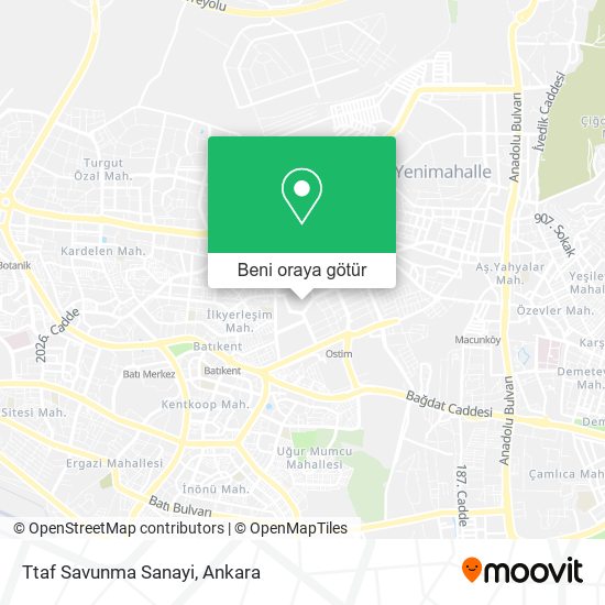 Ttaf Savunma Sanayi harita