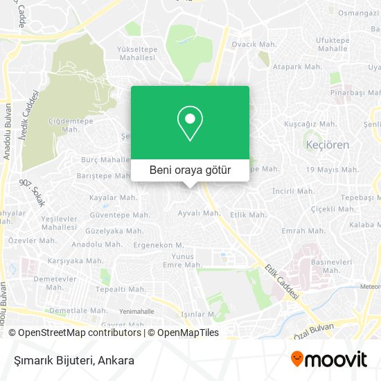 Şımarık Bijuteri harita