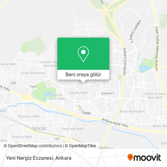 Yeni Nergiz Eczanesi harita