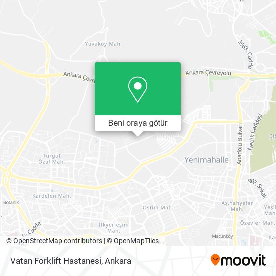 Vatan Forklift Hastanesi harita