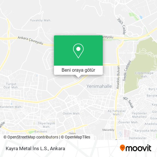 Kayra Metal İns L.S. harita
