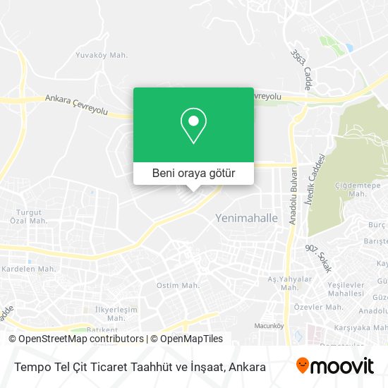 Tempo Tel Çit Ticaret Taahhüt ve İnşaat harita