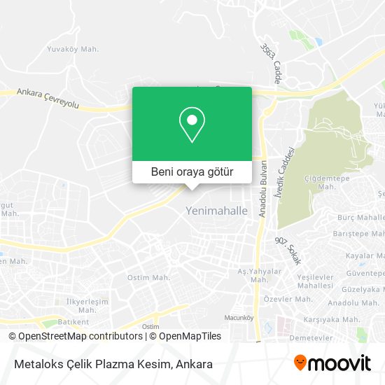 Metaloks Çelik Plazma Kesim harita