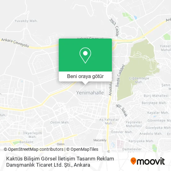 Kaktüs Bilişim Görsel İletişim Tasarım Reklam Danışmanlık Ticaret Ltd. Şti. harita