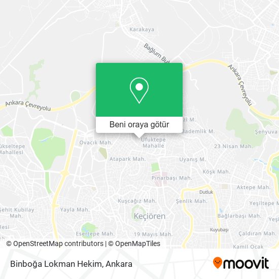 Binboğa Lokman Hekim harita