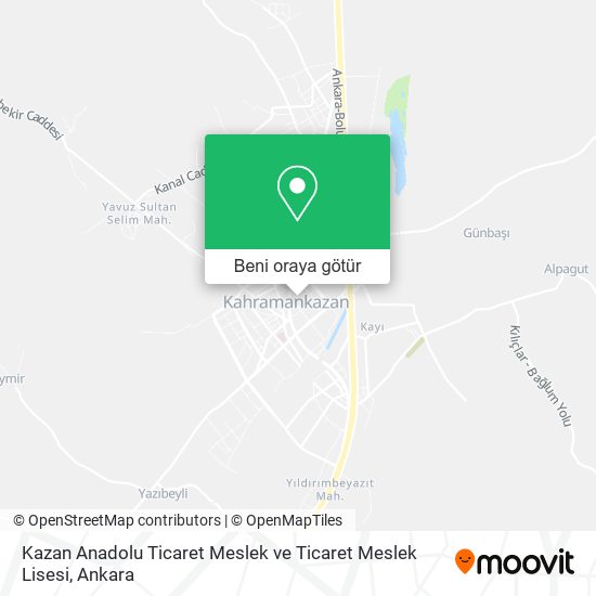 Kazan Anadolu Ticaret Meslek ve Ticaret Meslek Lisesi harita