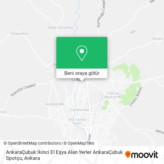 AnkaraÇubuk Ikinci El Eşya Alan Yerler AnkaraÇubuk Spotçu harita