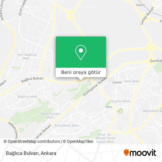 Bağlıca Bulvarı harita