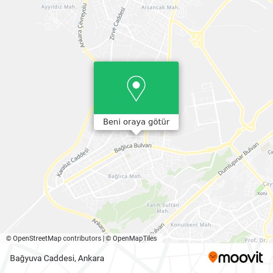 Bağyuva Caddesi harita