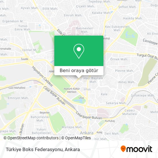 Türkiye Boks Federasyonu harita