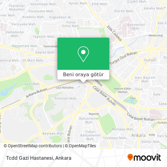 Tcdd Gazi Hastanesi harita